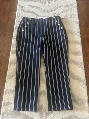 J. Crew Navy Trousers with Subtle White Pinstripes -NWOT